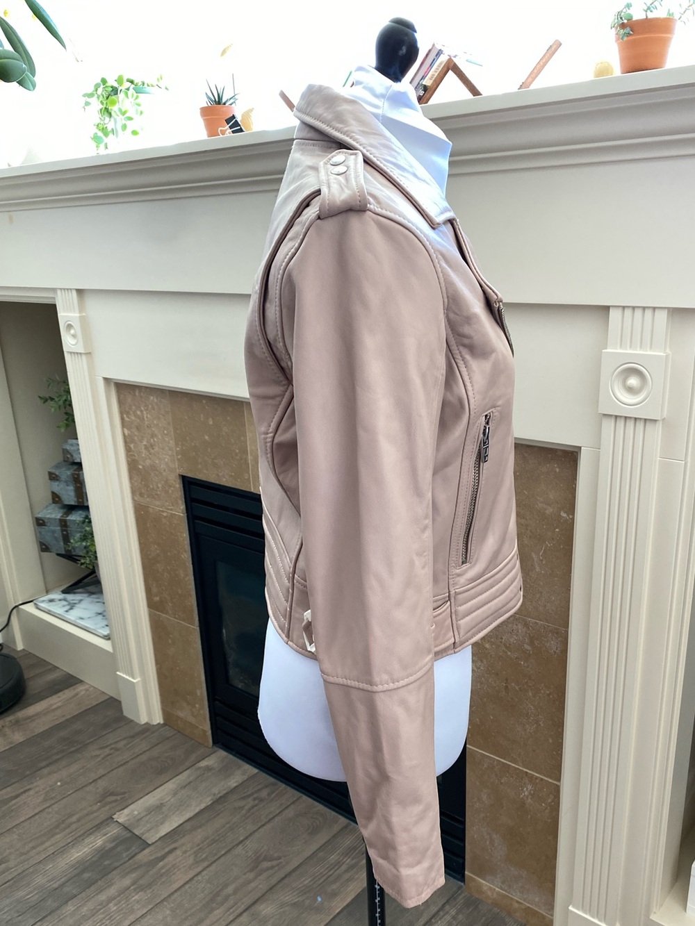 NWOT BlankNYC Womens Leather Moto Jacket - Blush Pink - Picture 2 of 5